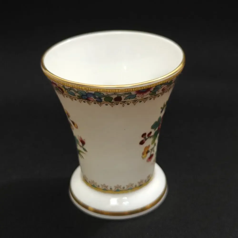 Vintage Coalport Bone China Ming Rose Vases 7